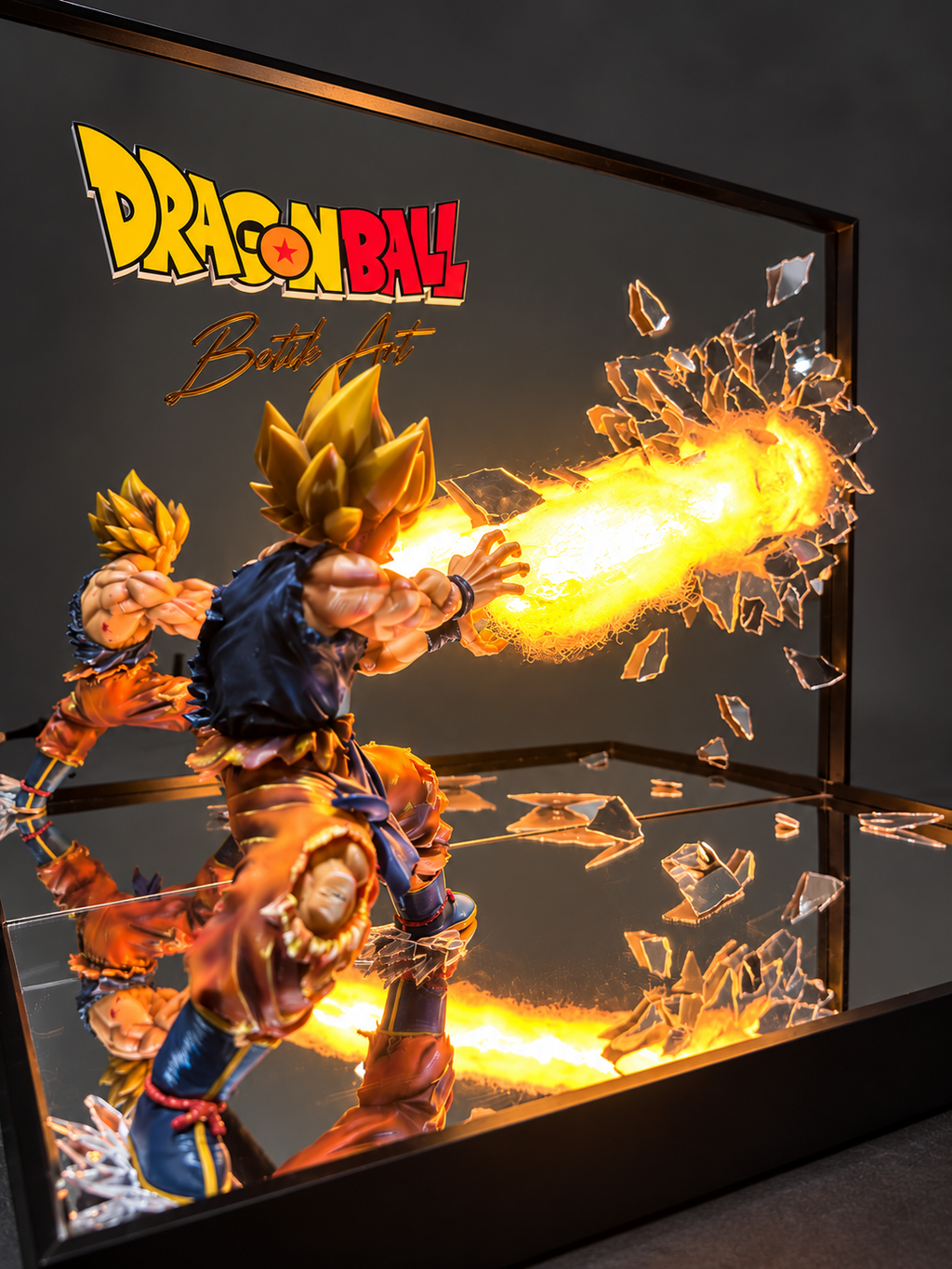 Kamehameha!!! - Goku Super Sayan brise la glace!| Diorama lumineux 3D