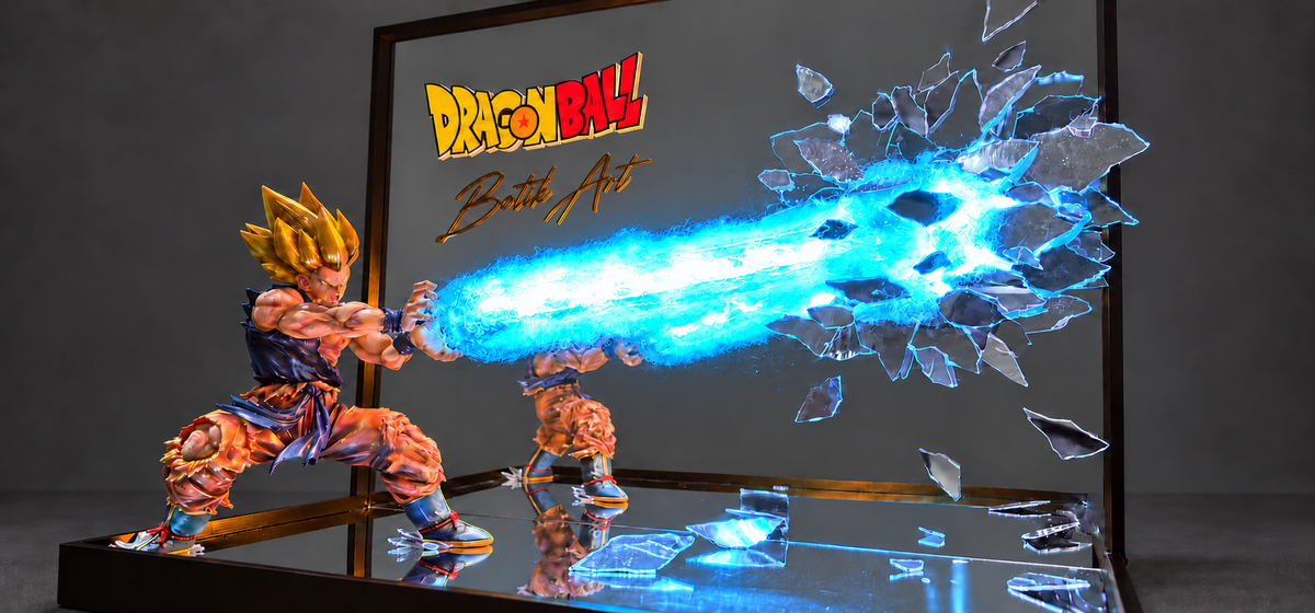 Kamehameha!!! - Goku Super Sayan brise la glace!| Diorama lumineux 3D